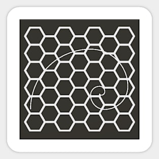 Spiral on honeycomb Sticker